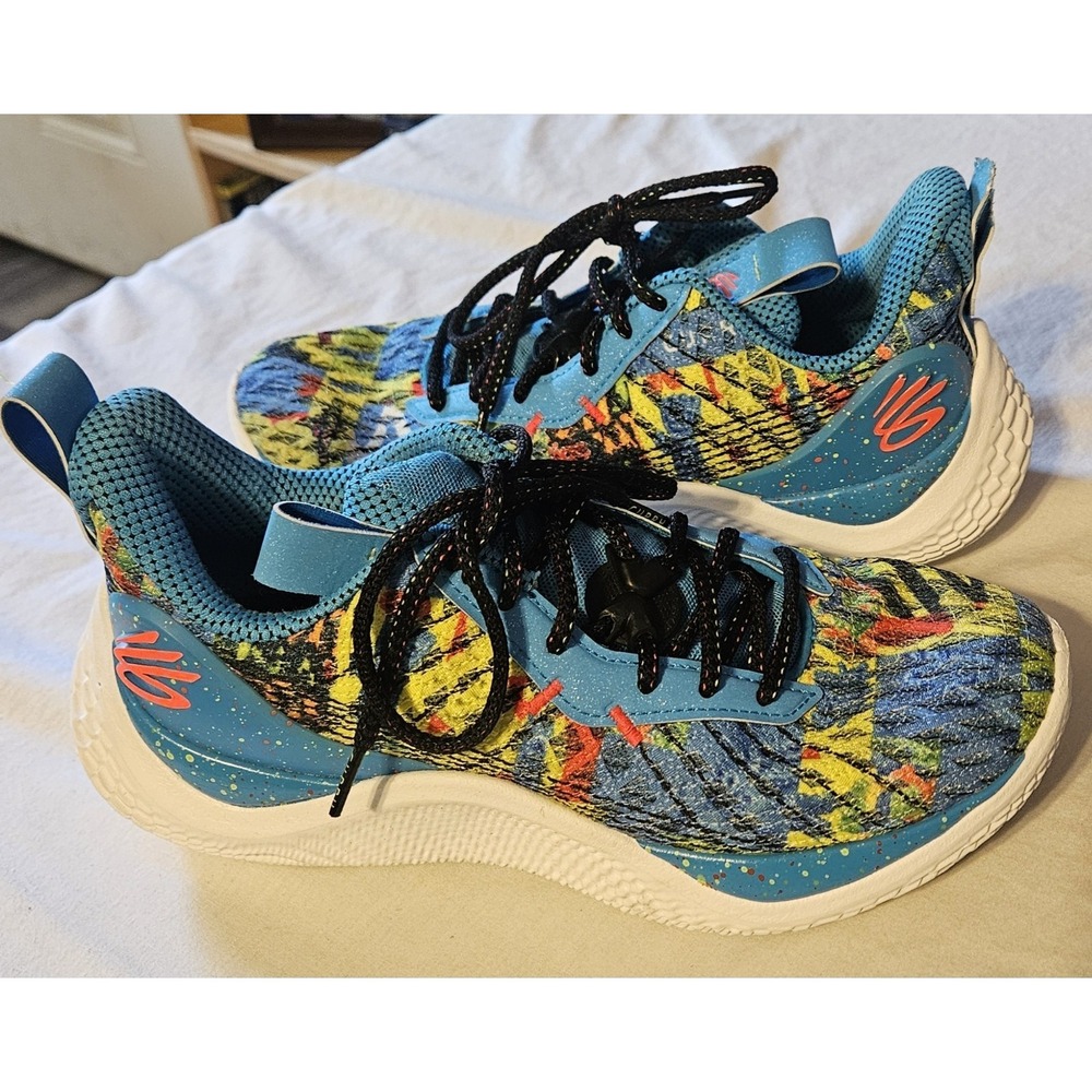 Under Armour Curry Flow Splash Blue Multicolor Basketball Shoes Men's 7.5 Womens
